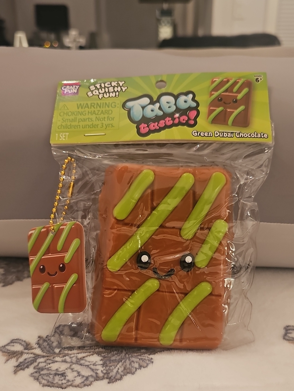 TABA tastic Green Dubai CHOCOLATE Squishy Toy - Brown & Green